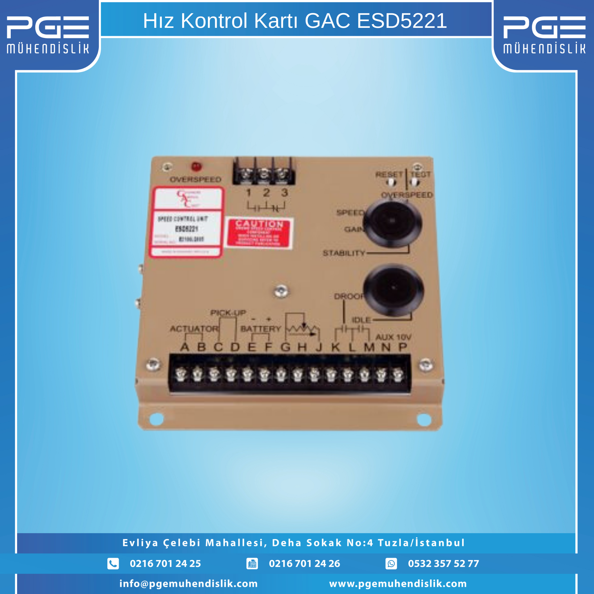 Hız Kontrol Kartı GAC ESD5221